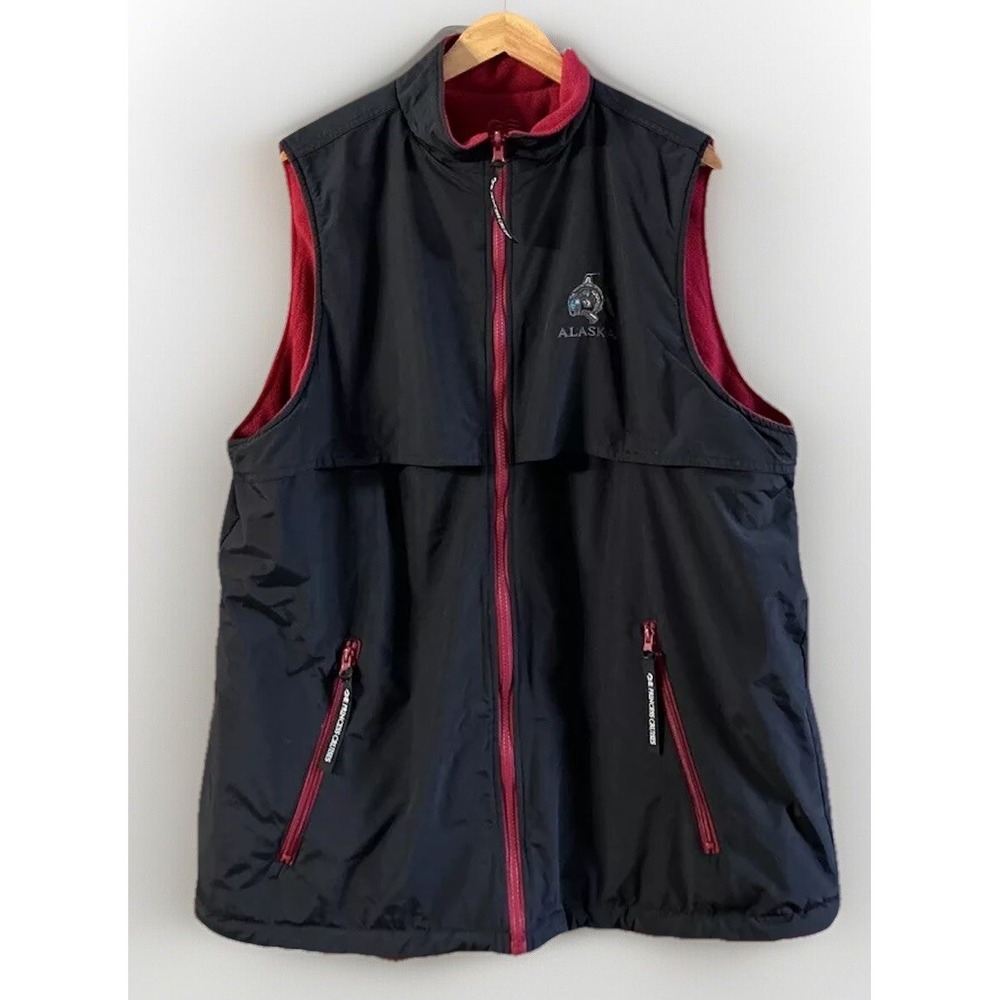 Mens Princess Cruises Alaska Reversible Vest Sleeveless Jacket  XL‎ Nylon/fleece